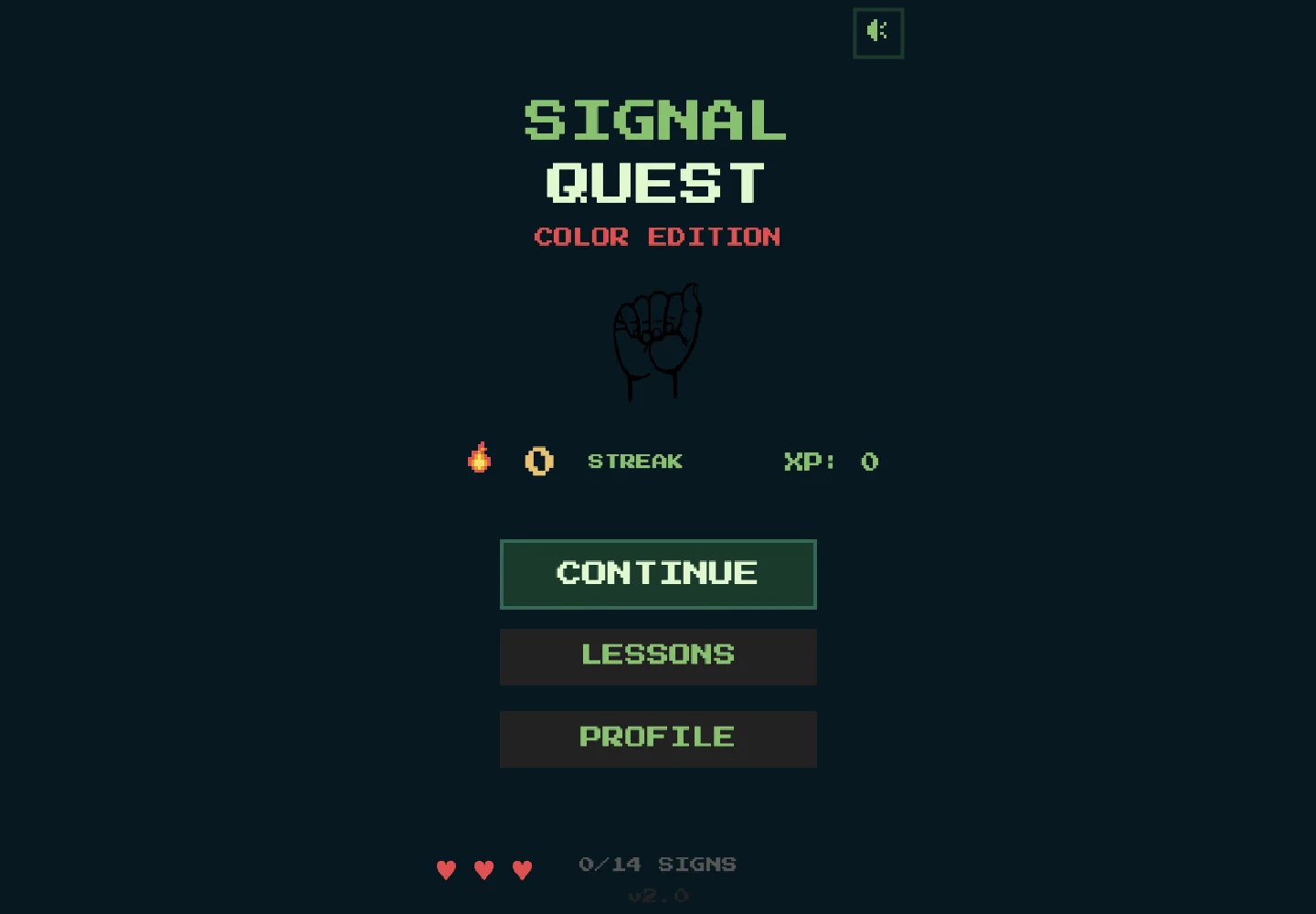 Signal Quest sign language learning app